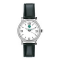 Men's Distinction Leather Strap Watch w/ white dial